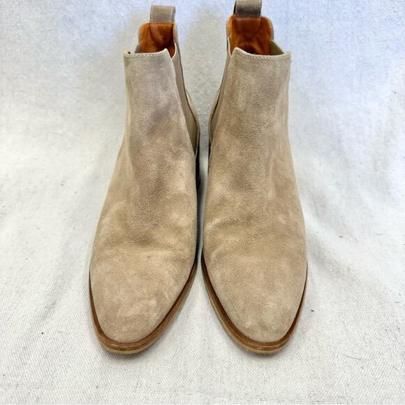 Everlane The Heel Boot block heel ankle bootie in taupe suede size 9.5 - Picture 7 of 14